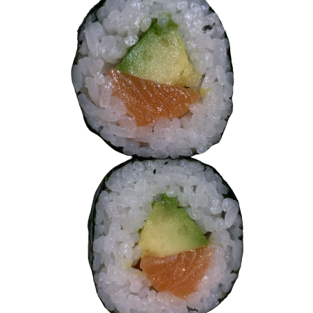 futo maki samon con aguacate