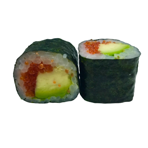 maki tobico con aguacate